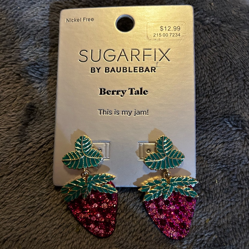 SUGARFIX BY BAUBLEBAR Berry Tale That’s My Jam! Strawberry Earrings
